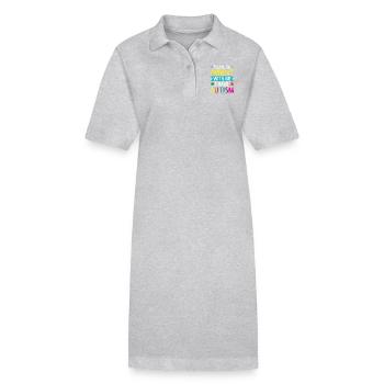 Please be patient with me. Autism - Stanley/Stella PAIGER Organic Women’s Polo Dress - black - Front