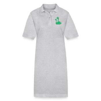 Famille des dinosaures Titanosauria - Robe polo bio PAIGER Stanley/Stella Femme - noir - Devant