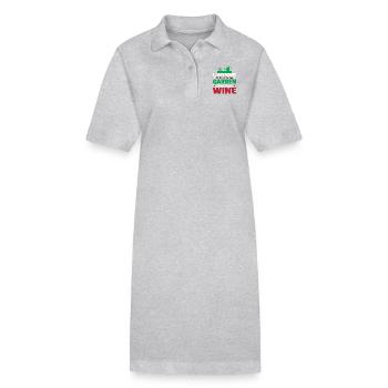 Garden and wine flowers gardening gardening plant - Stanley/Stella PAIGER Organic Women’s Polo Dress - black - Front