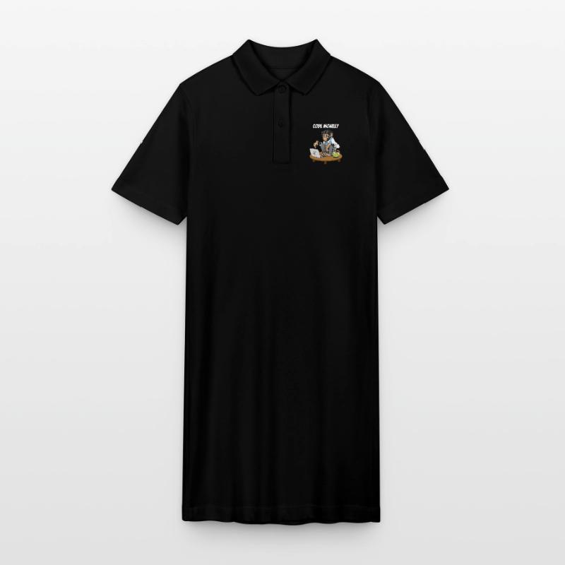 Code Monkey Progammierer Affe Coding Äffchen Stanley/Stella Frauen Bio-Polokleid PAIGER