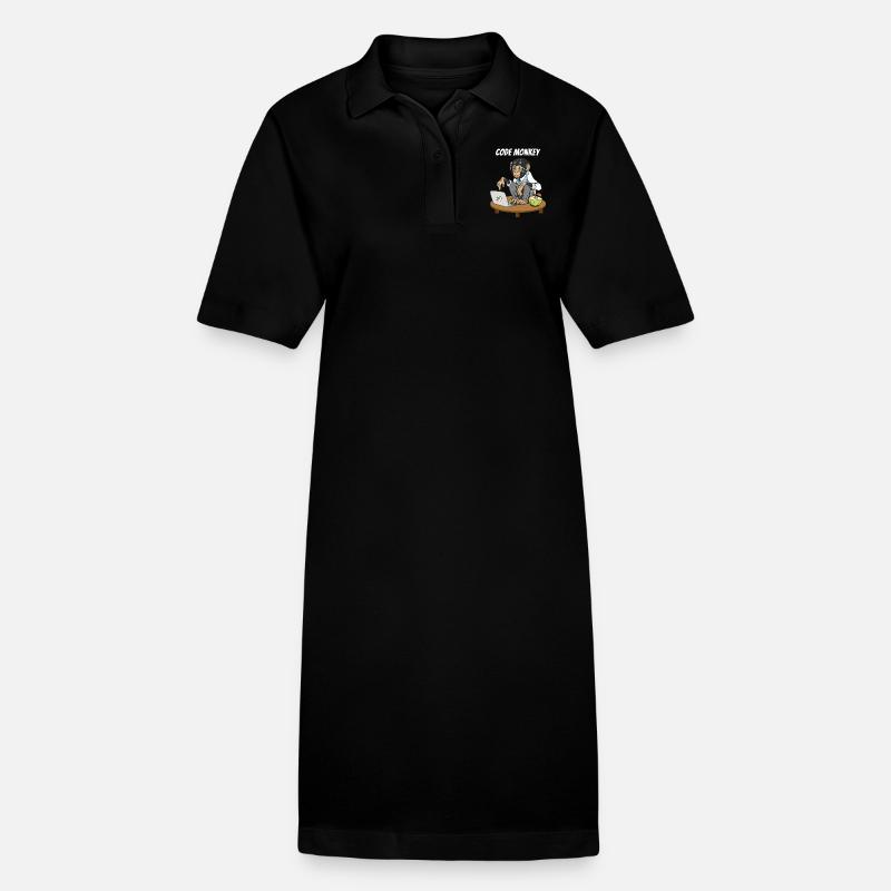 Monkey Code Progammier Singe Coding Monkeys - Robe polo bio PAIGER Stanley/Stella Femme - noir
