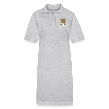 Crazy About Lamas I Bananas About Llamas - Stanley/Stella PAIGER Organic Women’s Polo Dress - black - Front