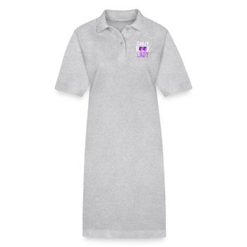 Crazy Book Lady, Librarian Gift, Book Lover Gift, Funny Book Worm Gift - Stanley/Stella PAIGER Organic Women’s Polo Dress - black - Front