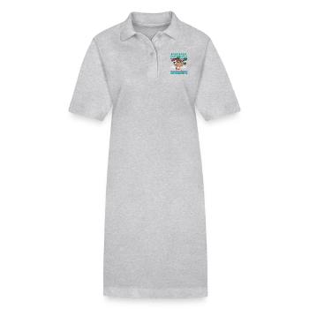 sloth sweater christmas gift - Stanley/Stella PAIGER Organic Women’s Polo Dress - black - Front