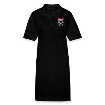 Mofa Moped Mofafahrer Mopedfahrer Mofas Geschenk - Stanley/Stella Frauen Bio-Polokleid PAIGER - Schwarz - Vorne