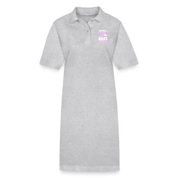 Small girl big trucks - Stanley/Stella PAIGER Organic Women’s Polo Dress - black - Front