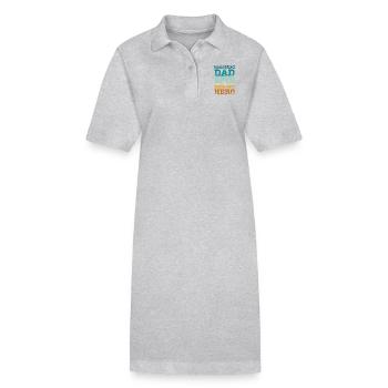 Mari papa mécanicien de vélo héros - Robe polo bio PAIGER Stanley/Stella Femme - noir - Devant