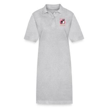 Boston Terrier Maman Chien Chien Propriétaire Cadeau - Robe polo bio PAIGER Stanley/Stella Femme - noir - Devant