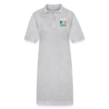 Prendre votre roi aux échecs - Robe polo bio PAIGER Stanley/Stella Femme - noir - Devant