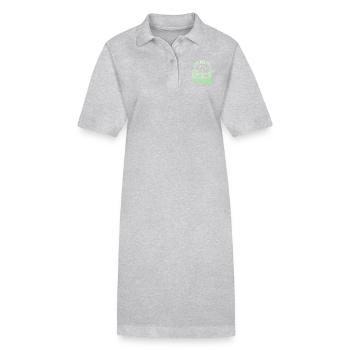 Mon thérapeute est un cheval végétalien - Robe polo bio PAIGER Stanley/Stella Femme - noir - Devant