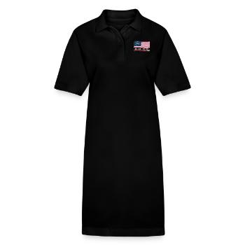 1776 Wir das Volk patriotisch American - Stanley/Stella PAIGER Organic Women’s Polo Dress - black - Front