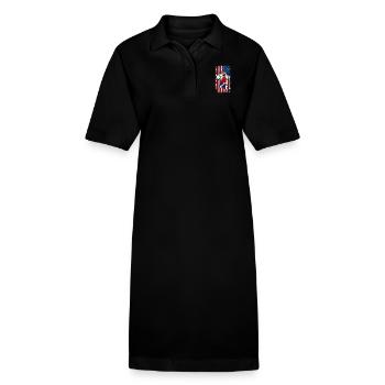 Usa American Flag Basketball 4th of July - Stanley/Stella Frauen Bio-Polokleid PAIGER - Schwarz - Vorne