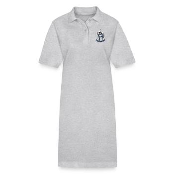Verliebtes Astronautenpaar - Stanley/Stella Frauen Bio-Polokleid PAIGER - Schwarz - Vorne