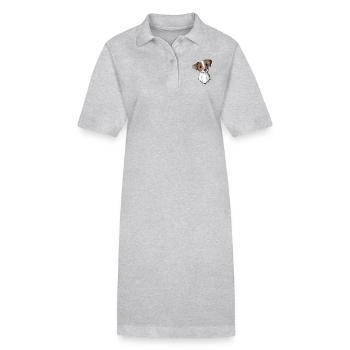 Jack Russell Pattern - Stanley/Stella Frauen Bio-Polokleid PAIGER - Schwarz - Vorne