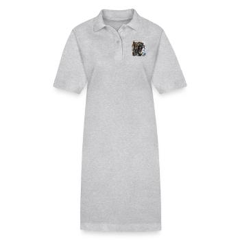 Saber-Toothed Tiger Sabertooth Tiger - Stanley/Stella PAIGER Organic Women’s Polo Dress - black - Front