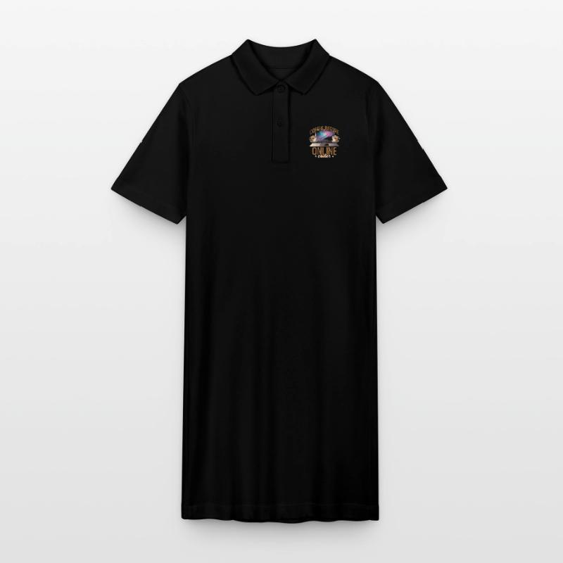 Online Coder Coffee Before Programmer Coffee Lover Stanley/Stella Frauen Bio-Polokleid PAIGER