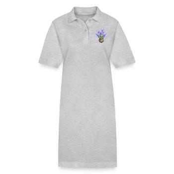 flowers lilies tulips orchids sunflower dahlia ger - Stanley/Stella PAIGER Organic Women’s Polo Dress - black - Front