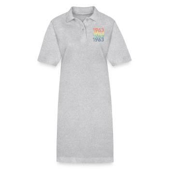 Cool Retro 1963, 60 ans, cadeau de 60e anniversaire - Robe polo bio PAIGER Stanley/Stella Femme - noir - Devant