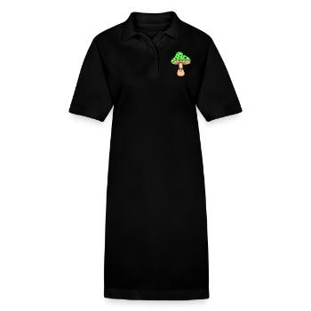 Champignon hypnotique - Robe polo bio PAIGER Stanley/Stella Femme - noir - Devant