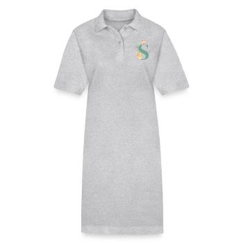Dschungeltier grüner Buchstabe - Stanley/Stella Frauen Bio-Polokleid PAIGER - Schwarz - Vorne