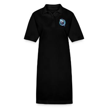 Edler Hai im Smoking-Vektor-Design - Stanley/Stella Frauen Bio-Polokleid PAIGER - Schwarz - Vorne