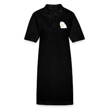 Couple de canards - Robe polo bio PAIGER Stanley/Stella Femme - noir - Devant