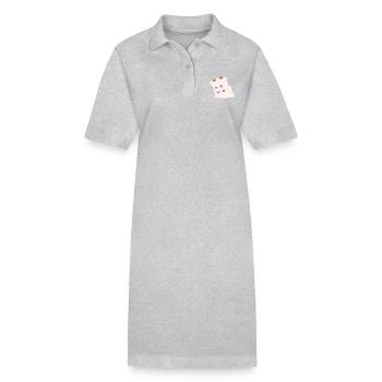 Couple de vaches - Robe polo bio PAIGER Stanley/Stella Femme - noir - Devant
