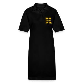 Best dad ever - Robe polo bio PAIGER Stanley/Stella Femme - noir - Devant