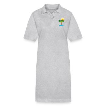 Palmiers sur la plage - Robe polo bio PAIGER Stanley/Stella Femme - noir - Devant