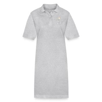 “Lächeln & Überleben” - Stanley/Stella Frauen Bio-Polokleid PAIGER - Schwarz - Vorne