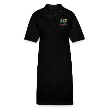 Line Dance Time Line Dancing Dancing - Stanley/Stella PAIGER Organic Women’s Polo Dress - black - Front