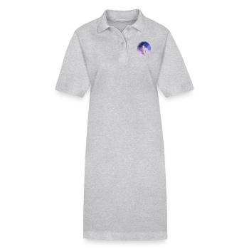 wolf mond weltall - Stanley/Stella Frauen Bio-Polokleid PAIGER - Schwarz - Vorne