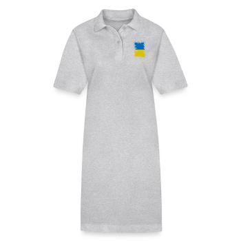 Ukraine flag color spot art - Stanley/Stella PAIGER Organic Women’s Polo Dress - black - Front