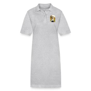 cheval - Robe polo bio PAIGER Stanley/Stella Femme - noir - Devant