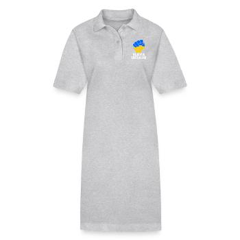Slava ukraini - Stanley/Stella Frauen Bio-Polokleid PAIGER - Schwarz - Vorne