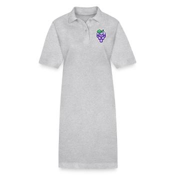Happy Cartoon Grapes - Stanley/Stella PAIGER Organic Women’s Polo Dress - black - Front