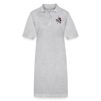 Thorns & Beauty – Rebellious Rose Aesthetic - Stanley/Stella PAIGER Organic Women’s Polo Dress - black - Front