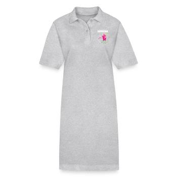 Tanzende motivation - Einhorn - Stanley/Stella Frauen Bio-Polokleid PAIGER - Schwarz - Vorne