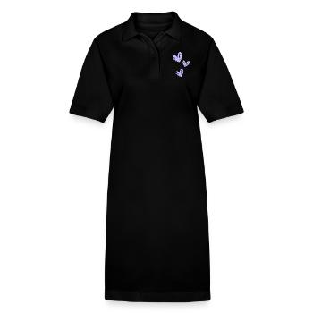 Love purple - Stanley/Stella Frauen Bio-Polokleid PAIGER - Schwarz - Vorne