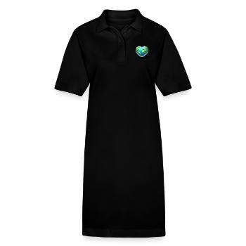 Herzförmige Erde Öko-Design - Stanley/Stella Frauen Bio-Polokleid PAIGER - Schwarz - Vorne