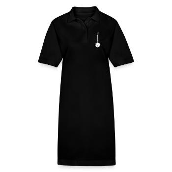 Banjo Musique Country - Robe polo bio PAIGER Stanley/Stella Femme - noir - Devant