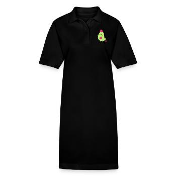 Dinosaure - Robe polo bio PAIGER Stanley/Stella Femme - noir - Devant