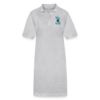 Save the planet for our future! - Stanley/Stella PAIGER Organic Women’s Polo Dress - black - Front