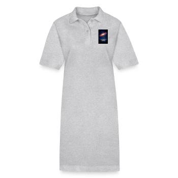 Stargazer Beneath a Cosmic Spiral - Stanley/Stella PAIGER Organic Women’s Polo Dress - black - Front