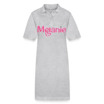 Melanie Name Balloon Font - Stanley/Stella PAIGER Organic Women’s Polo Dress - black - Front
