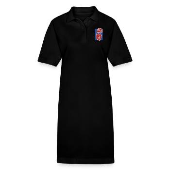 tete de mort hipster barbu skull crane design fant - Robe polo bio PAIGER Stanley/Stella Femme - noir - Devant