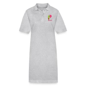 Cactus and balloon - friends - friendship - love - Stanley/Stella PAIGER Organic Women’s Polo Dress - black - Front