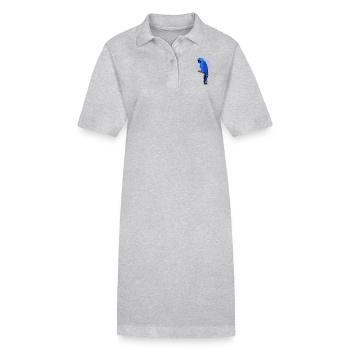 Hyacinth Macaw - color blob on a circle - Stanley/Stella PAIGER Organic Women’s Polo Dress - black - Front