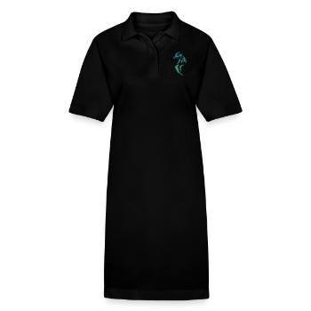 Wolfsilhoutte - Stanley/Stella Frauen Bio-Polokleid PAIGER - Schwarz - Vorne