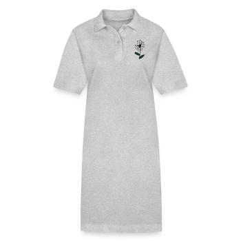 Flower floral plant design as a vector graphic - Stanley/Stella PAIGER Organic Women’s Polo Dress - black - Front